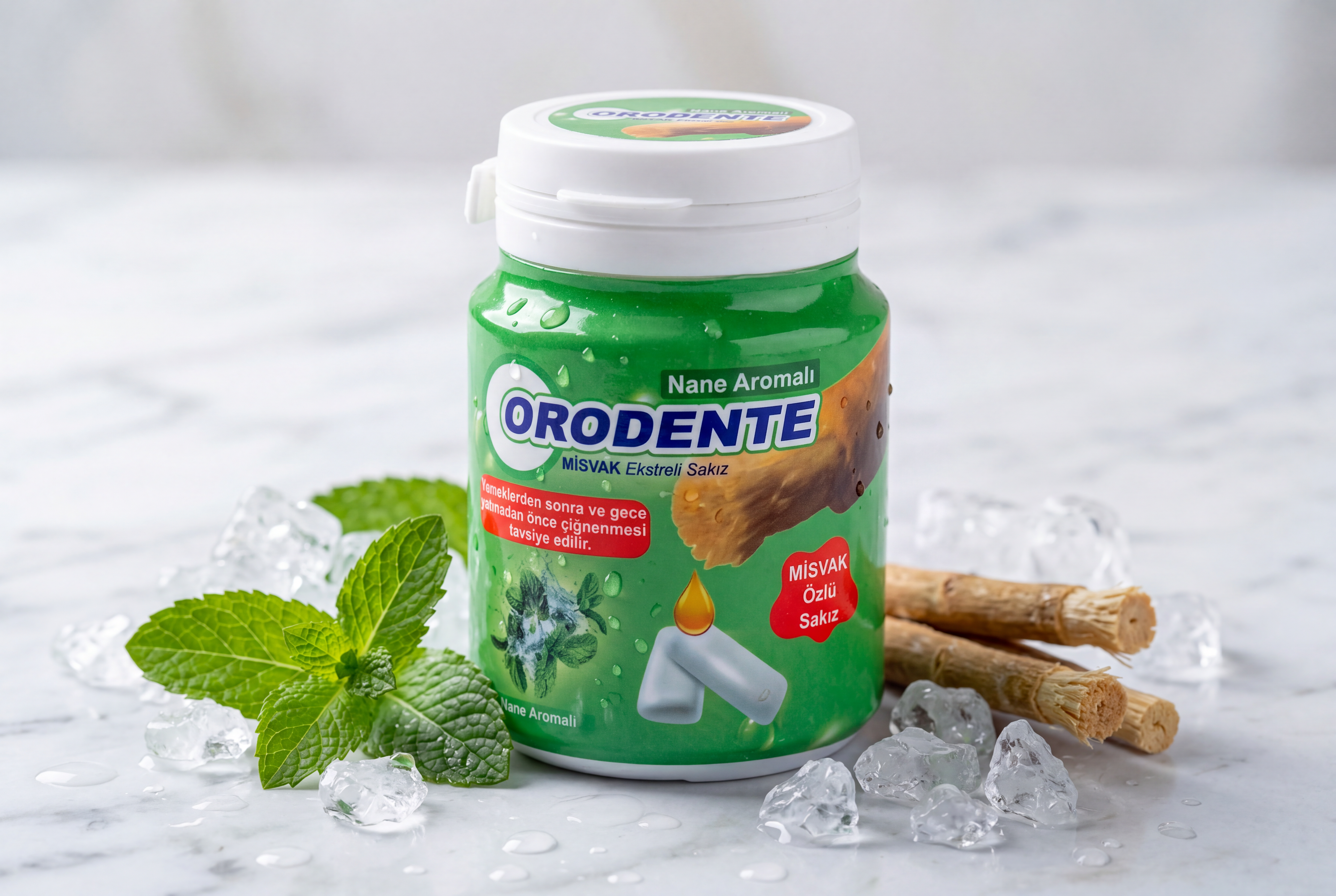 Orodente Nane Aromalı Misvak Özlü Sakız (5'li Paket)